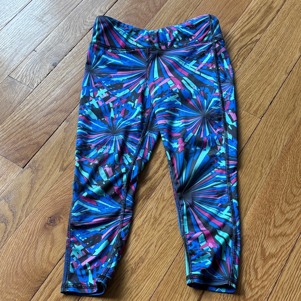 MTA Sport Kids Leggings - Blue and Pink Burst